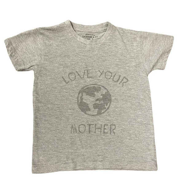 Sugar Boo & Co. Other - Sugarboo & Co "Love Your Mother" Gray Tee Size 4, Unisex